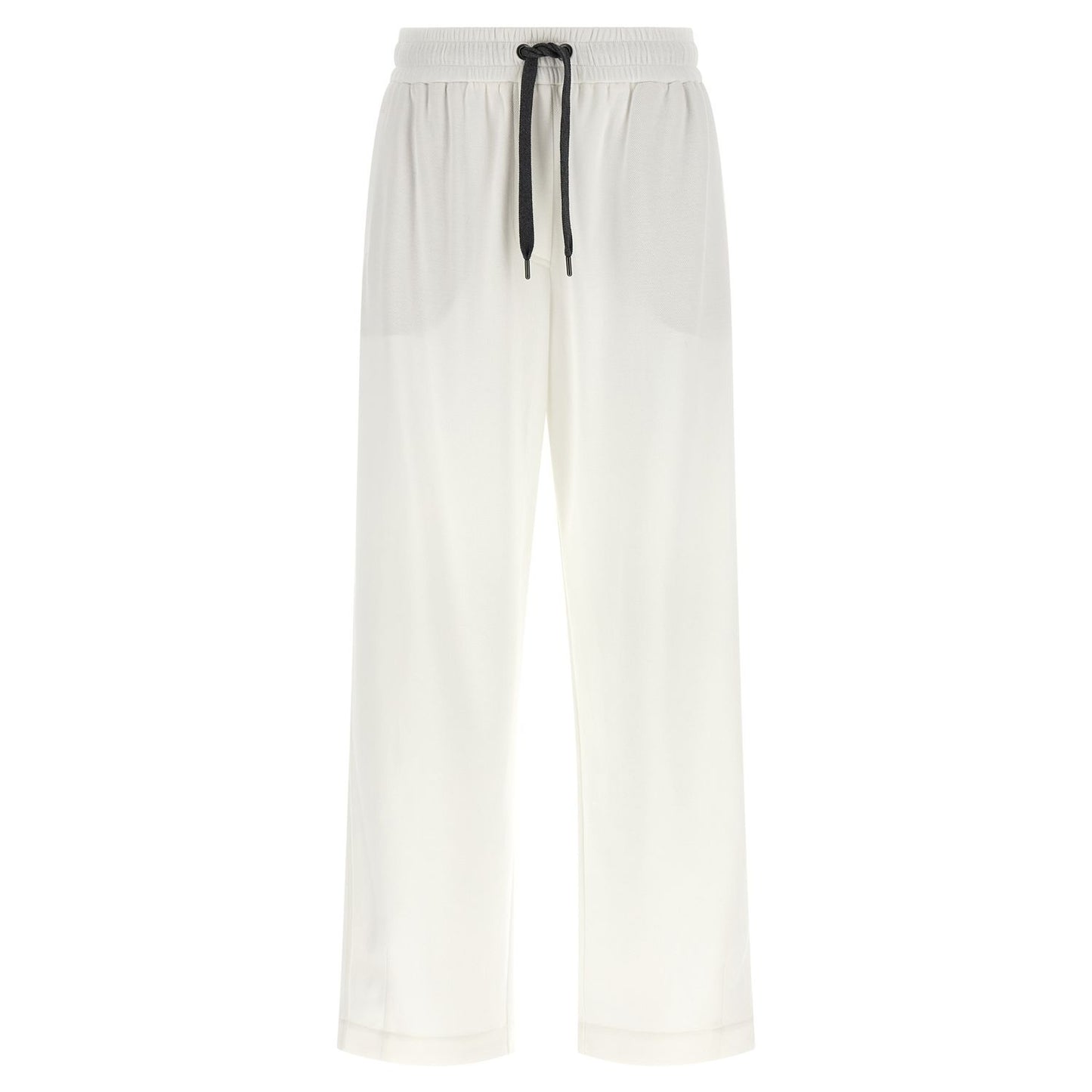 Brunello Cucinelli White Cotton Joggers (Workout Pants)