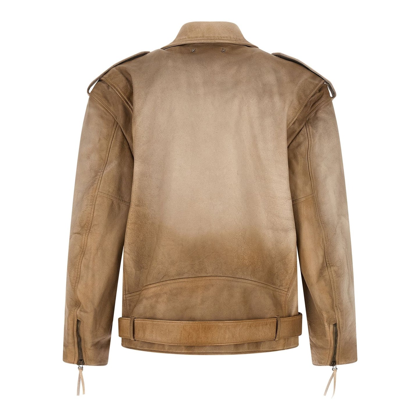 Golden Goose Beige Buffalo Leather Leather Jacket