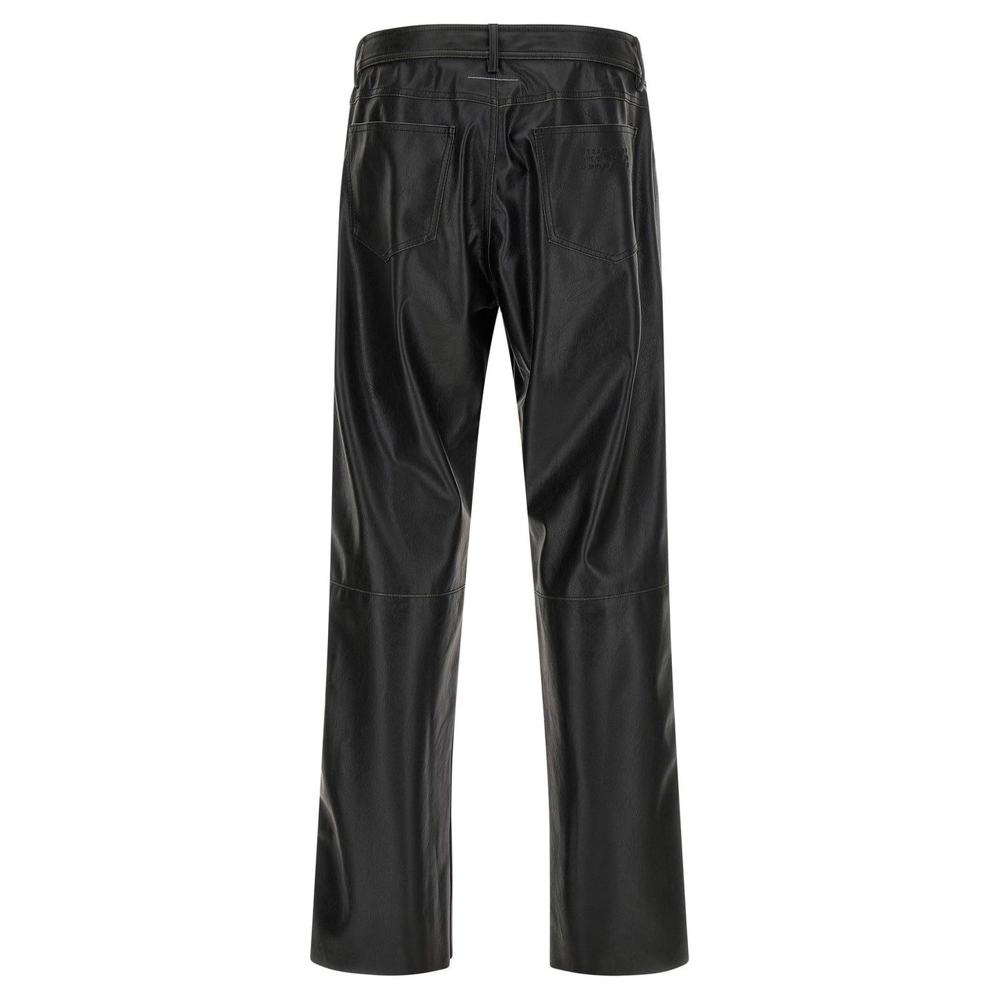 MM6 Maison Margiela Black Polyester Casual Pants
