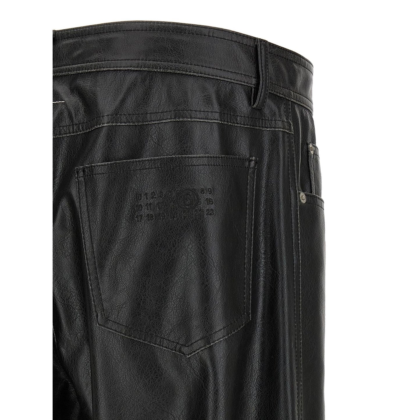MM6 Maison Margiela Black Polyester Casual Pants