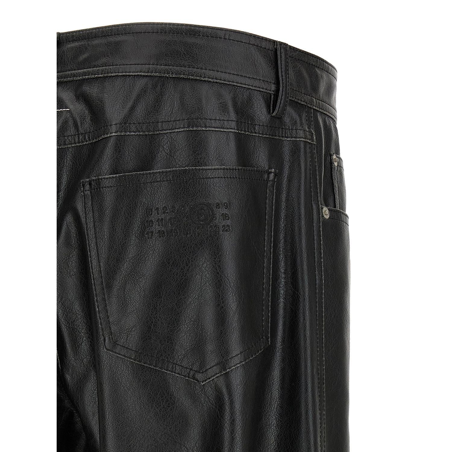 MM6 Maison Margiela Black Polyester Casual Pants
