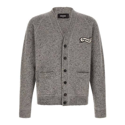 Dsquared² Gray Wool Cardigan