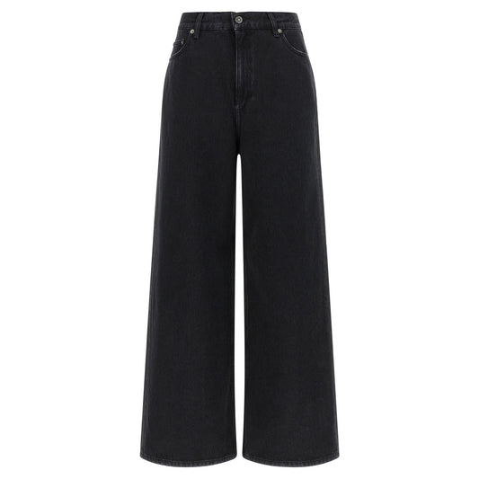 Golden Goose Black Cotton Flared Jeans