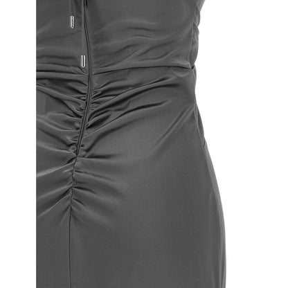 PINKO Gray Acetate Long Dress