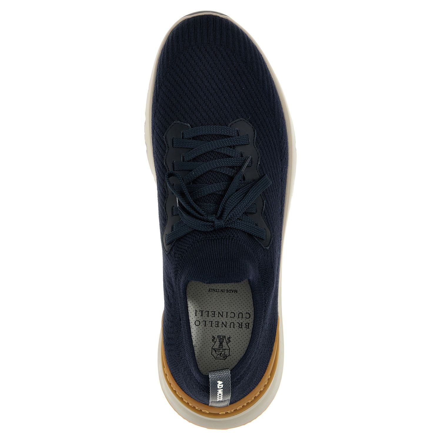 Brunello Cucinelli Blue Wool Athletic Sneakers
