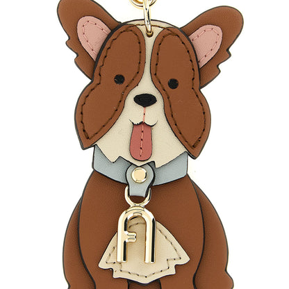 Furla Brown Leather Keychain