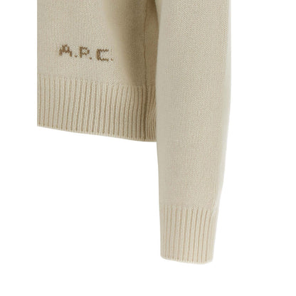 A.P.C. White Wool Cardigan