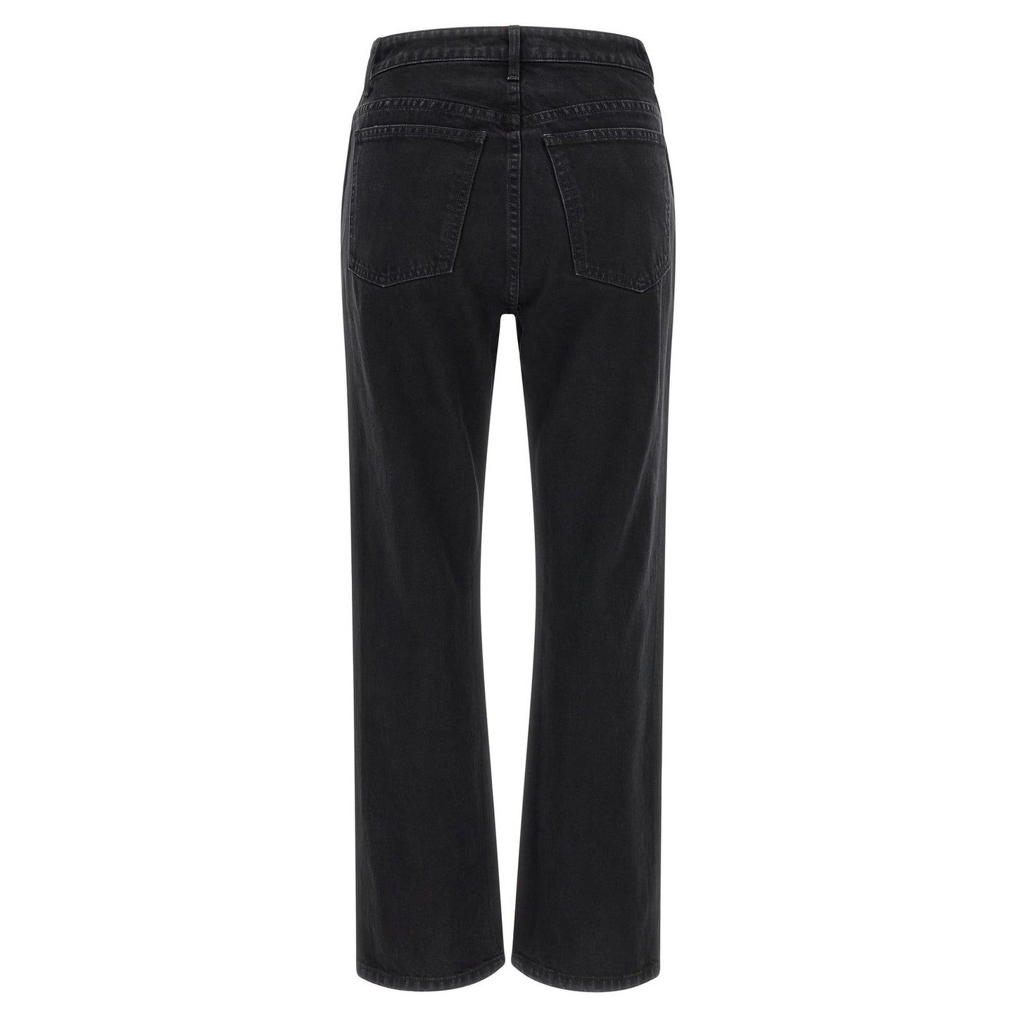 Khaite Black Cotton Flared Jeans