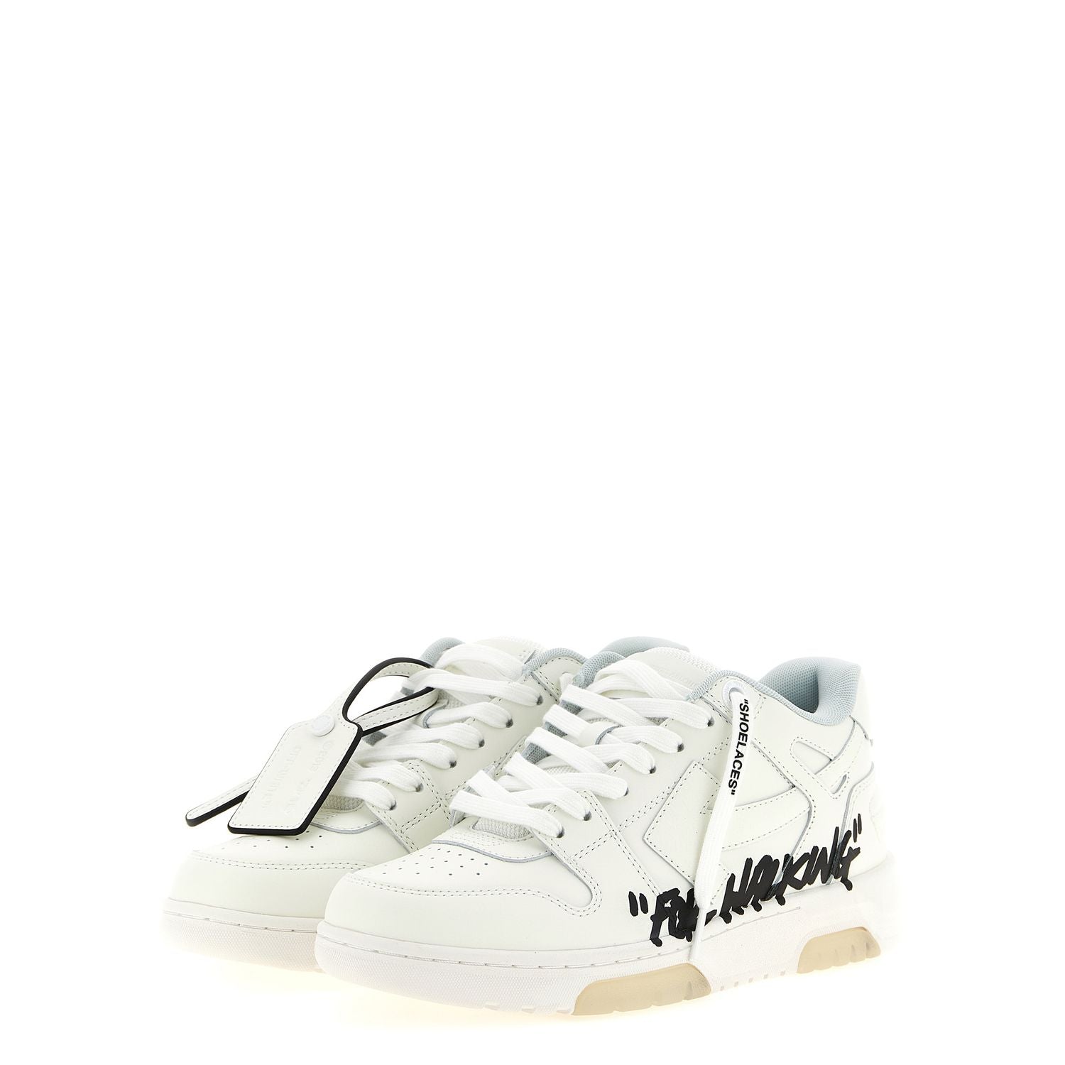 Off-White Bicolor Calfskin Athletic Sneakers