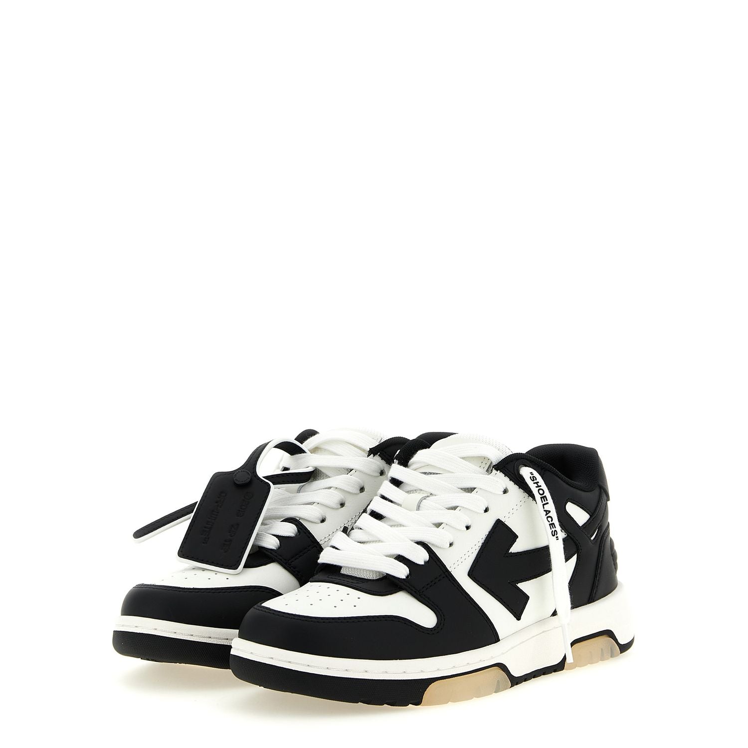 Off-White Bicolor Calfskin Low Top Sneakers