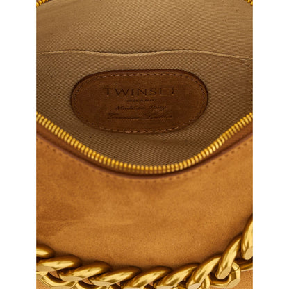 Twinset Brown Leather Shoulder Bag