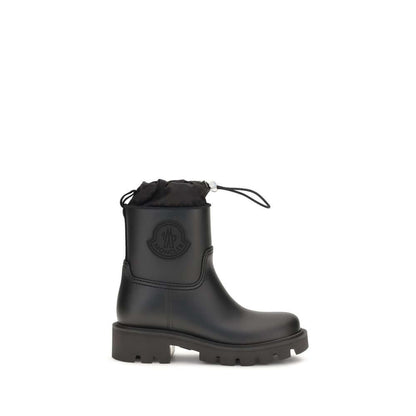 Moncler Black Pvc Rain Boots