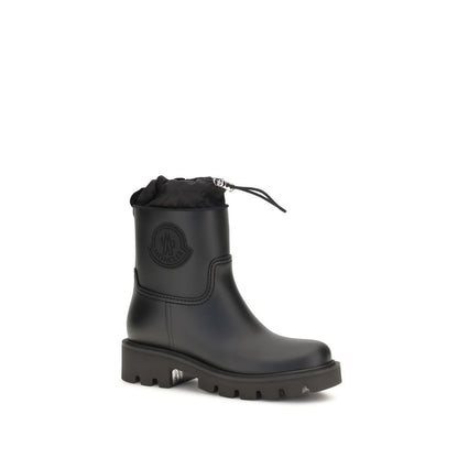 Moncler Black Pvc Rain Boots