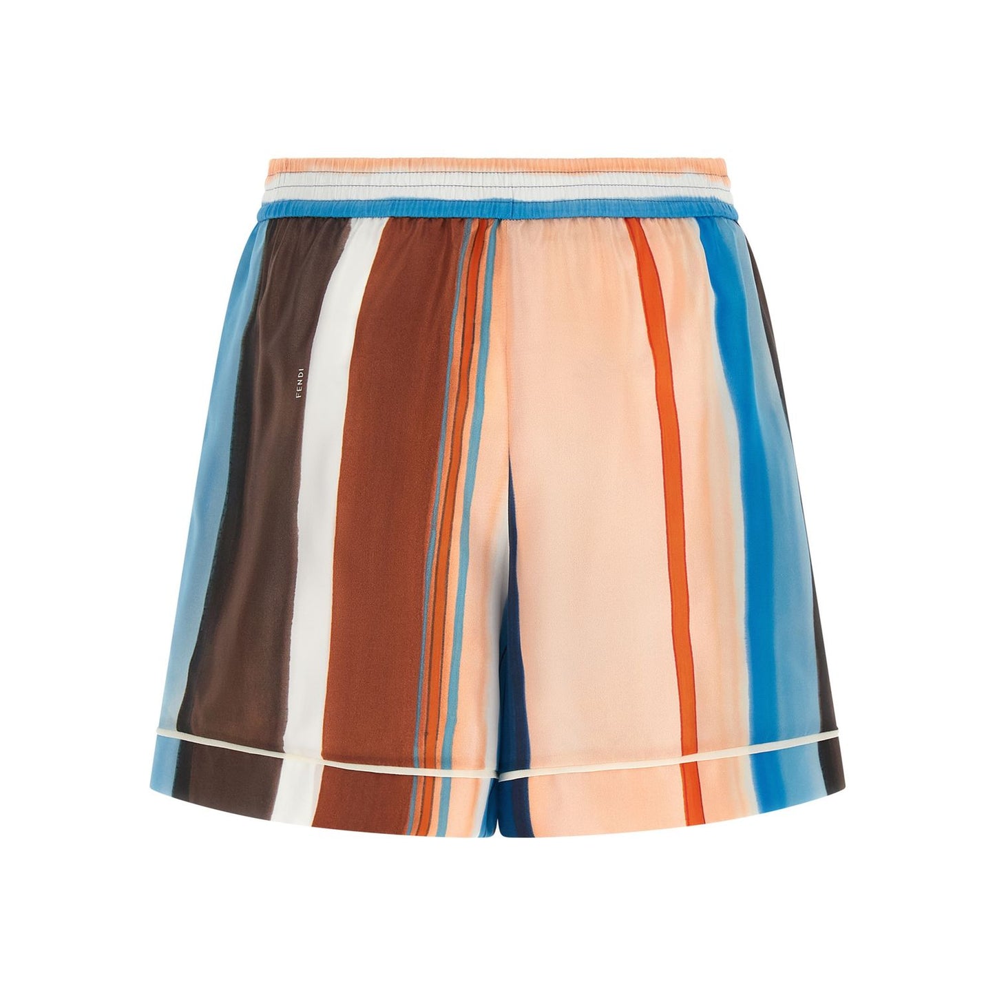 Fendi Multicolor Silk Bermuda Shorts
