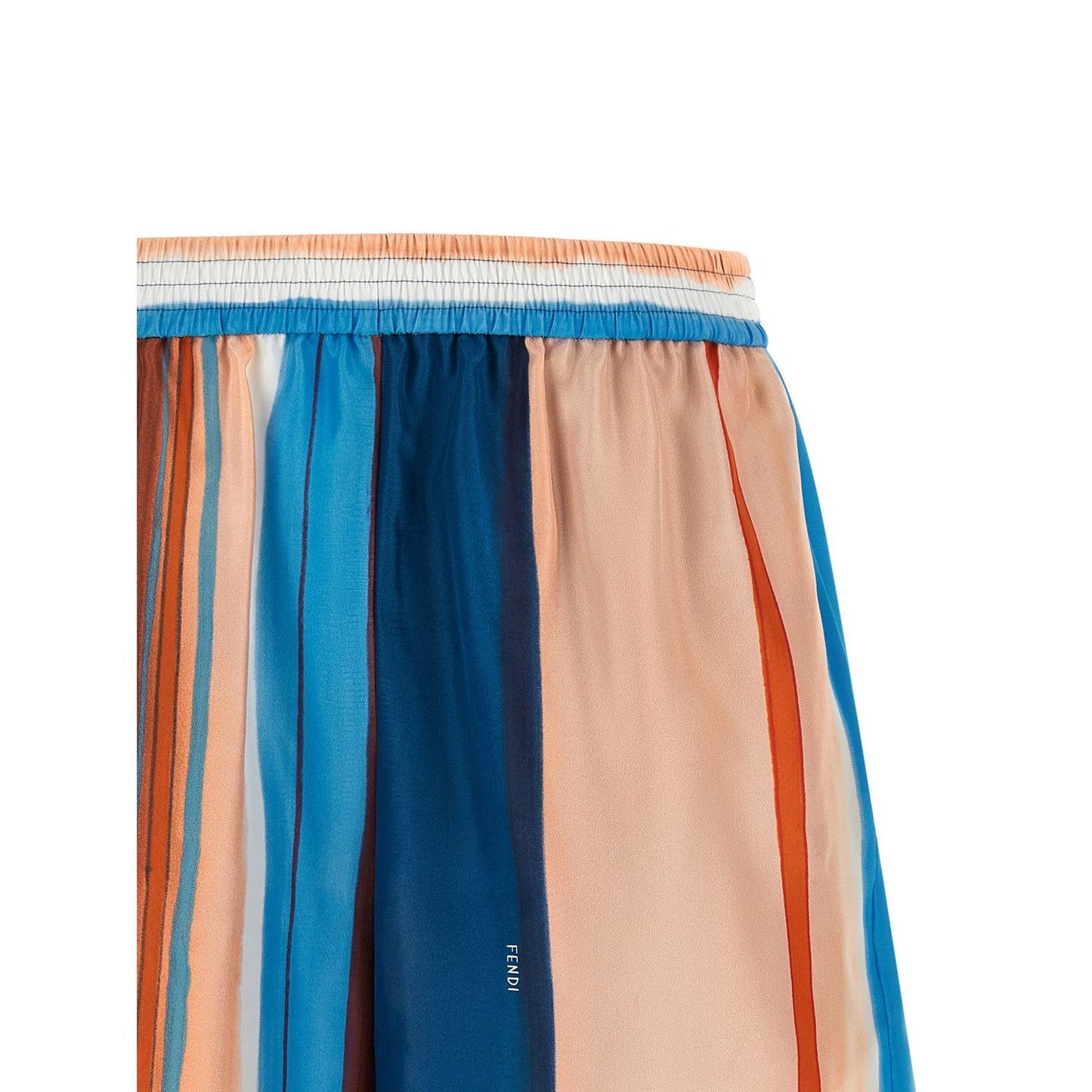 Fendi Multicolor Silk Bermuda Shorts