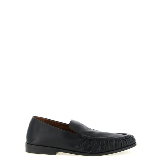 Marsell Black Calfskin Slip-On Loafers