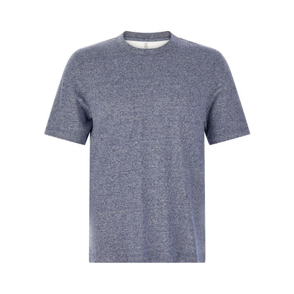 Brunello Cucinelli Blue Linen T-Shirt