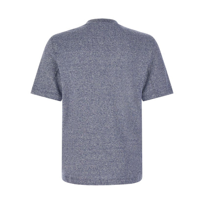 Brunello Cucinelli Blue Linen T-Shirt