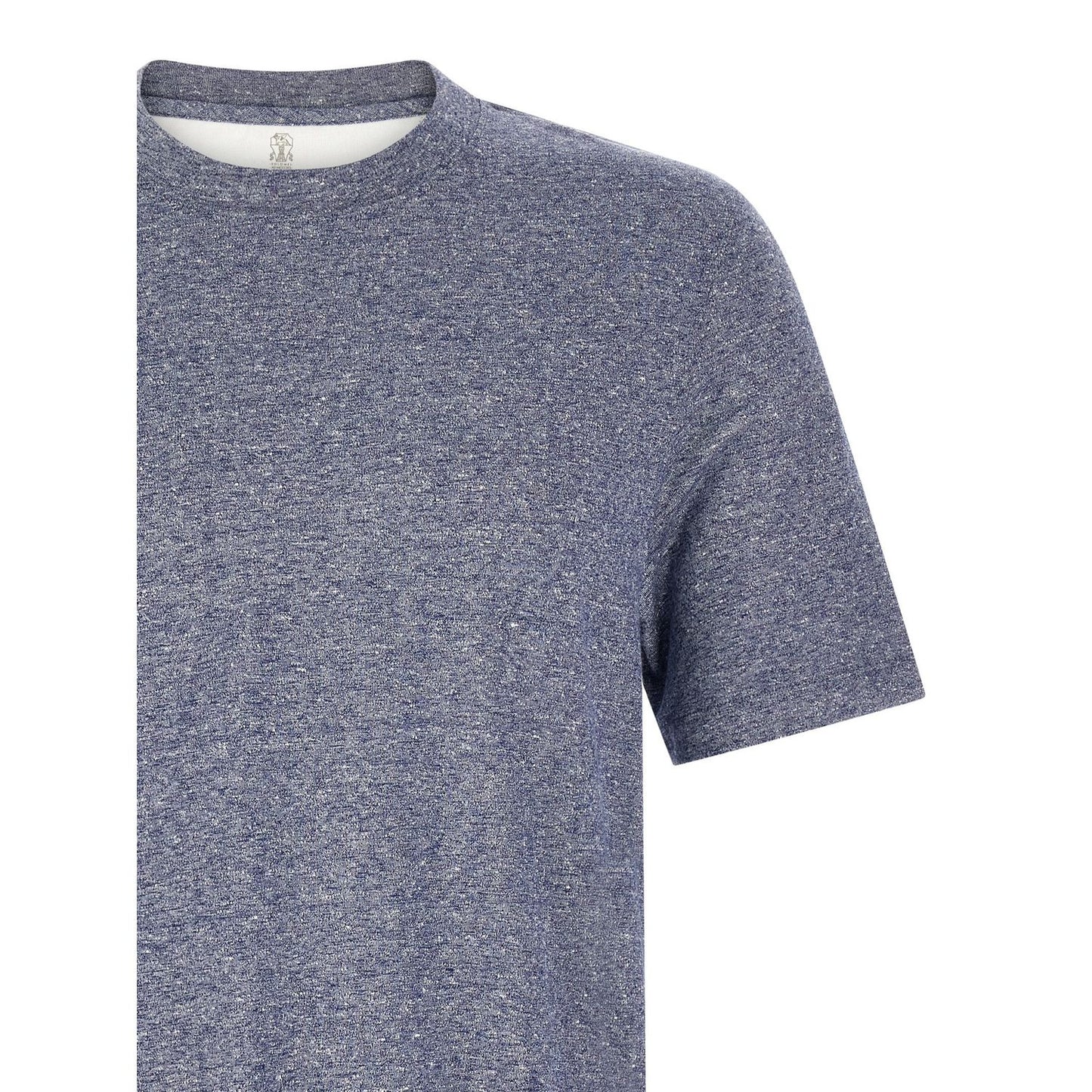 Brunello Cucinelli Blue Linen T-Shirt