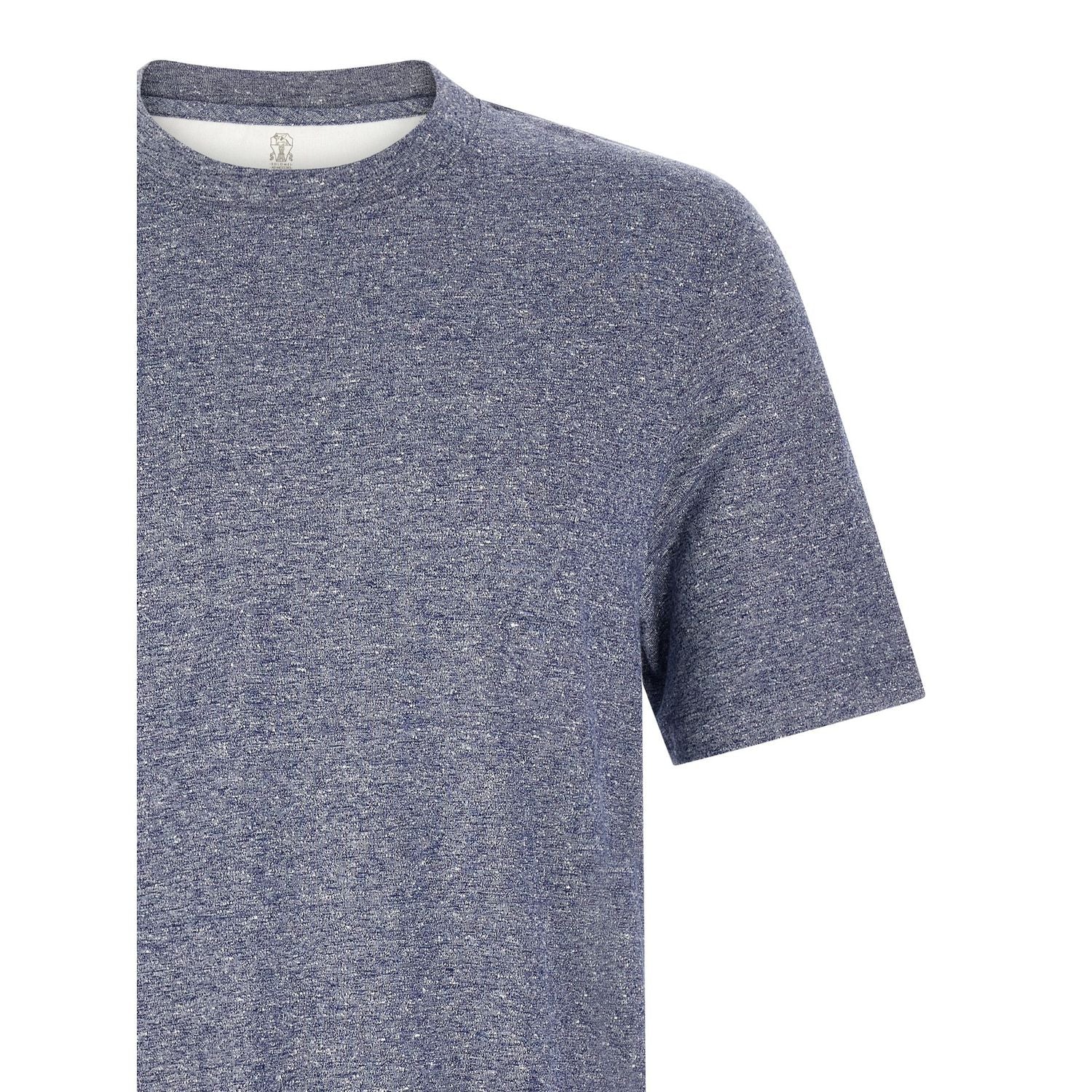 Brunello Cucinelli Blue Linen T-Shirt