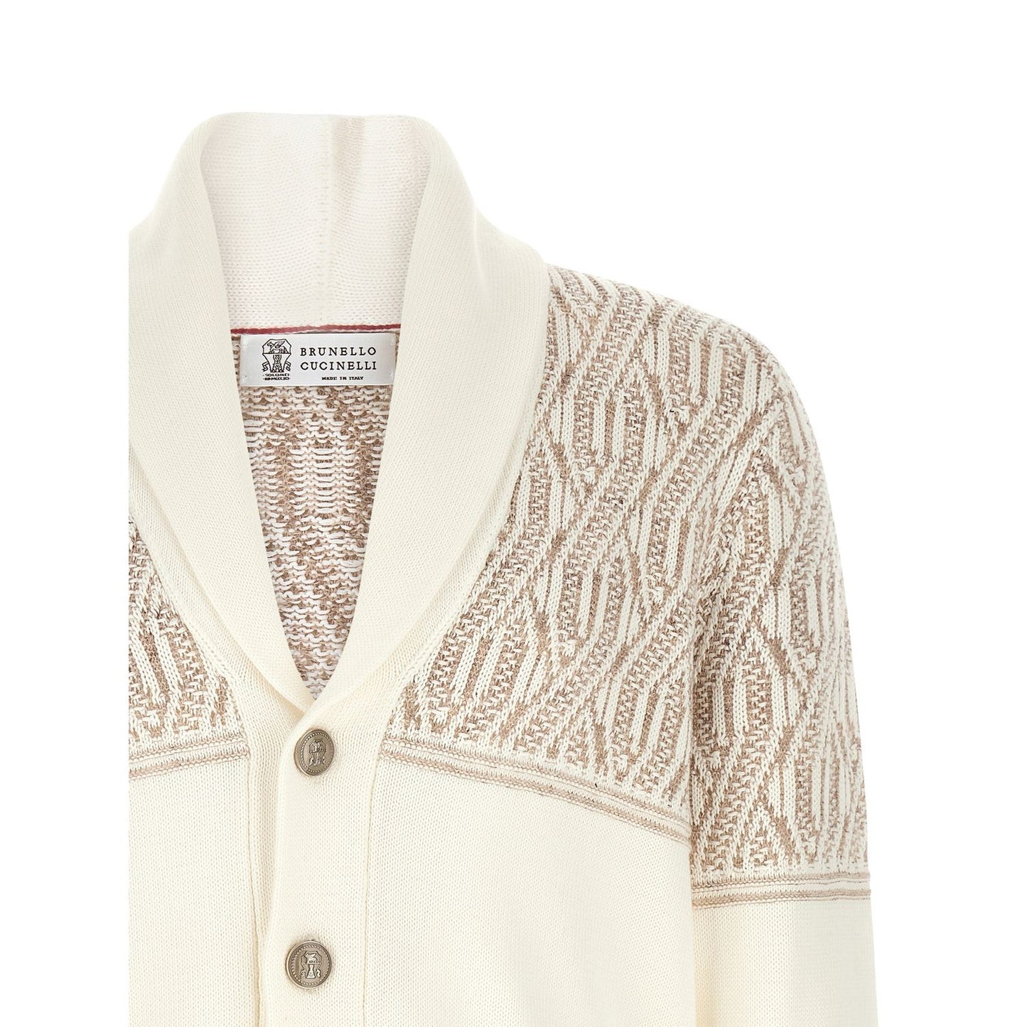 Brunello Cucinelli Beige Cotton Cardigan