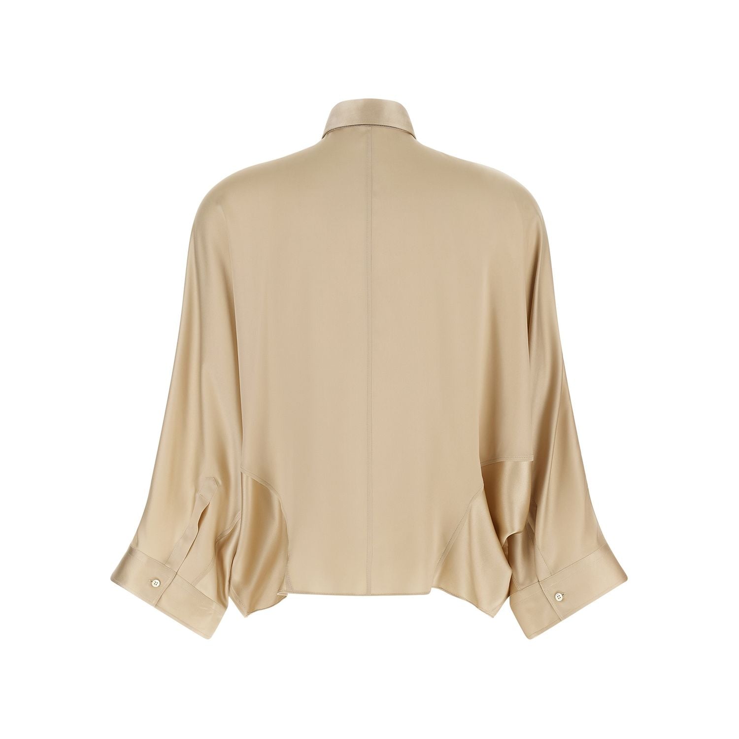 Brunello Cucinelli Beige Silk Blouse