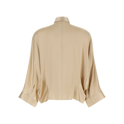 Brunello Cucinelli Beige Silk Blouse