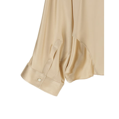 Brunello Cucinelli Beige Silk Blouse