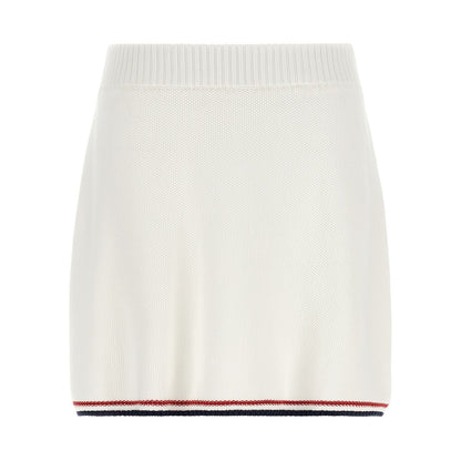 Brunello Cucinelli White Cotton Long Skirt