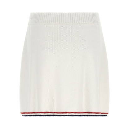 Brunello Cucinelli White Cotton Long Skirt