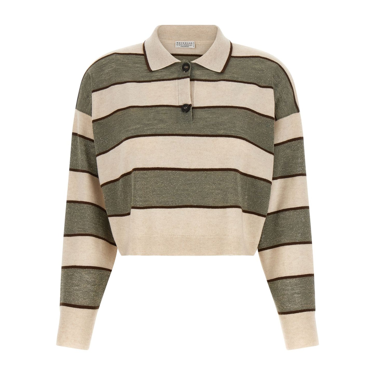 Brunello Cucinelli Multicolor Virgin Wool Polo Shirt