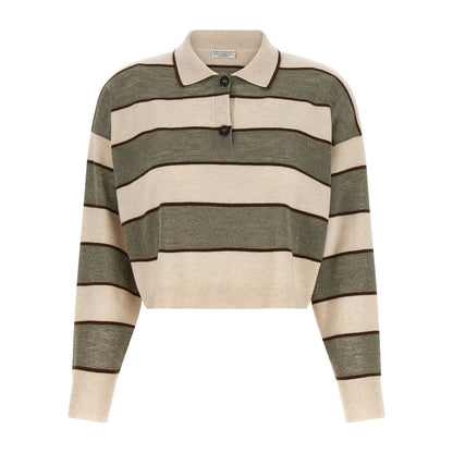 Brunello Cucinelli Multicolor Virgin Wool Polo Shirt