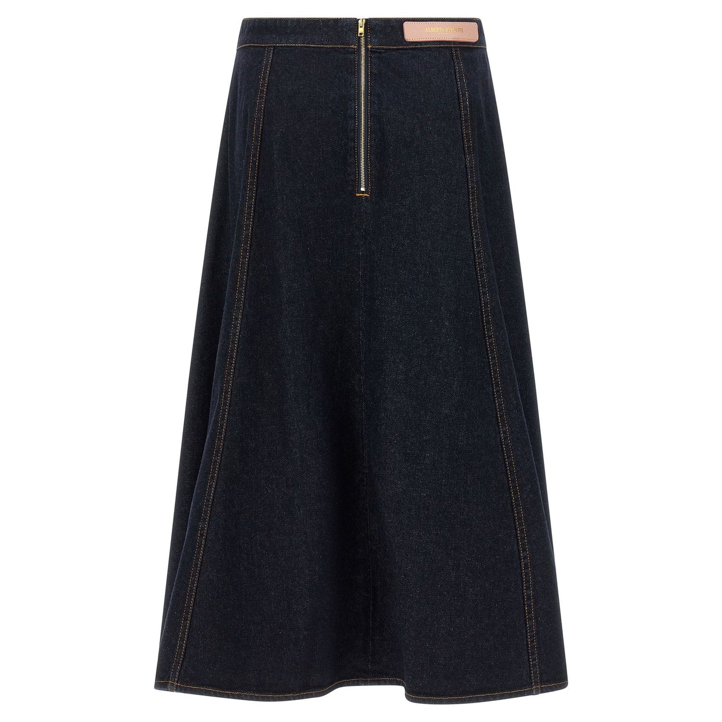 Alberta Ferretti Blue Cotton Mini Skirt