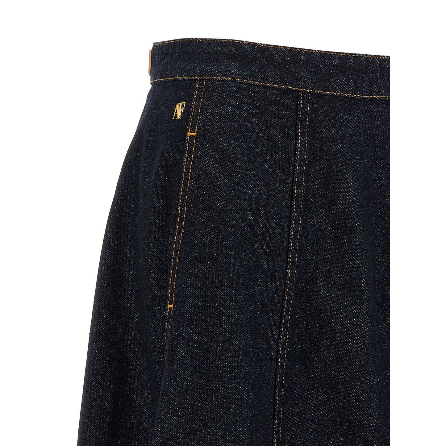 Alberta Ferretti Blue Cotton Mini Skirt
