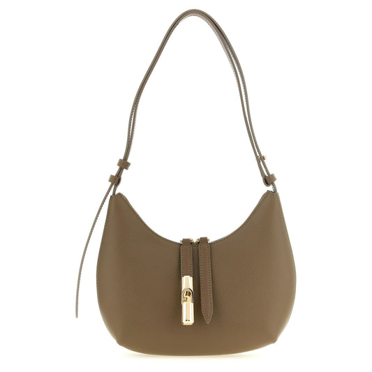 Furla Beige Calfskin Shoulder Bag