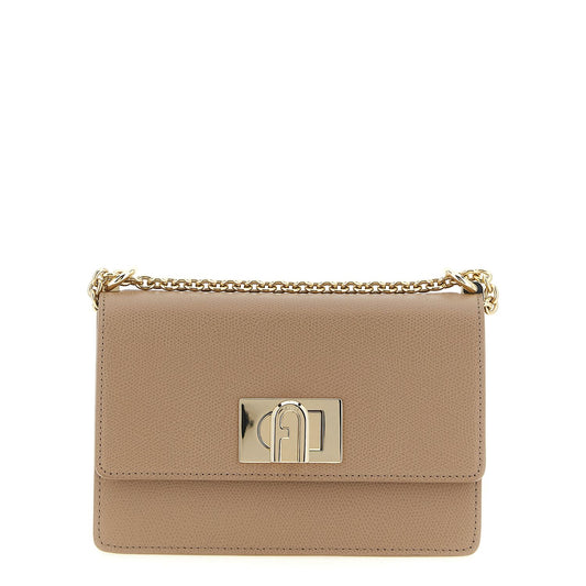 Furla Beige Calfskin Crossbody Bag