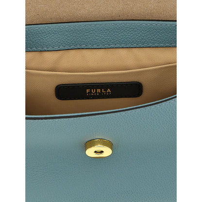Furla Blue Calfskin Handbag