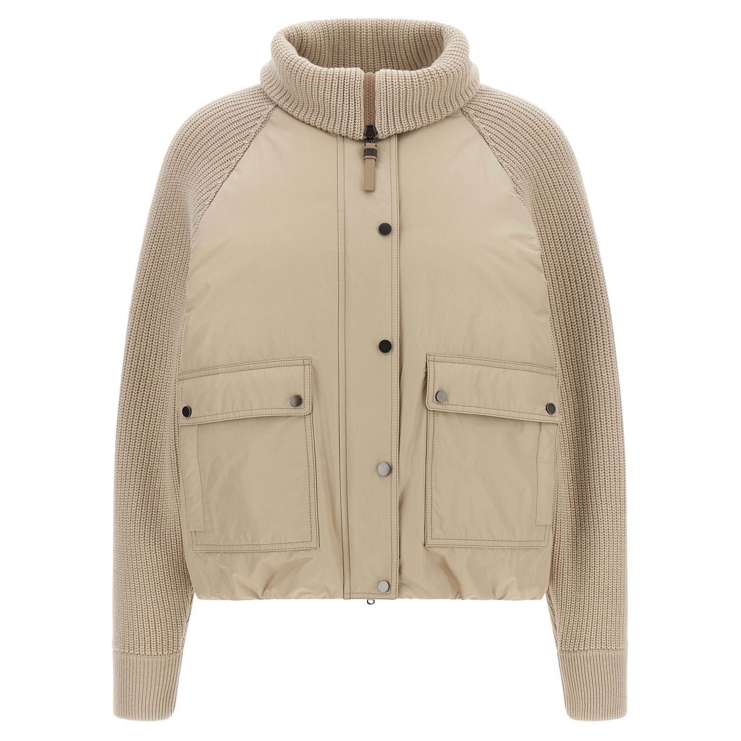 Brunello Cucinelli Beige Cotton Full-Length Jacket