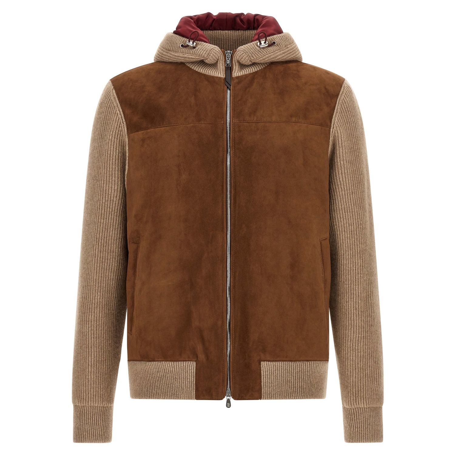 Brunello Cucinelli Brown Lamb Leather Bomber