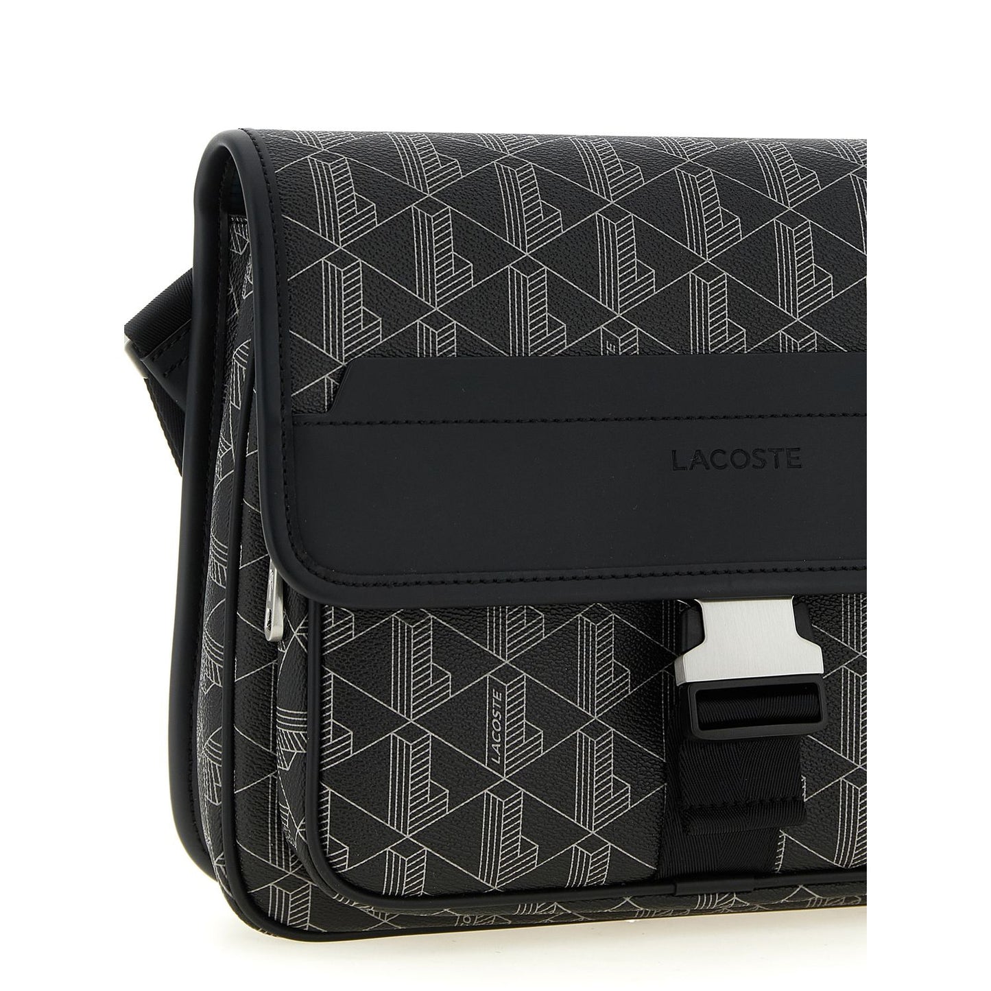 Lacoste Black Pvc Crossbody Bag