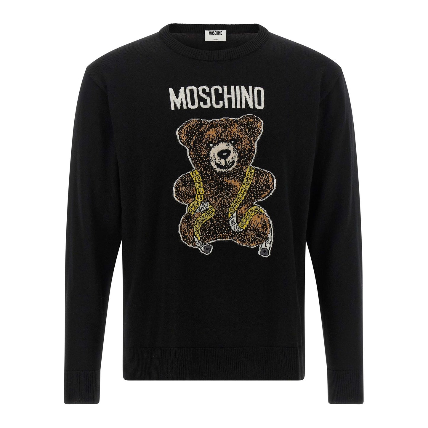 Moschino Black Virgin Wool Cardigan
