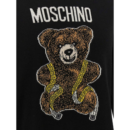 Moschino Black Virgin Wool Cardigan