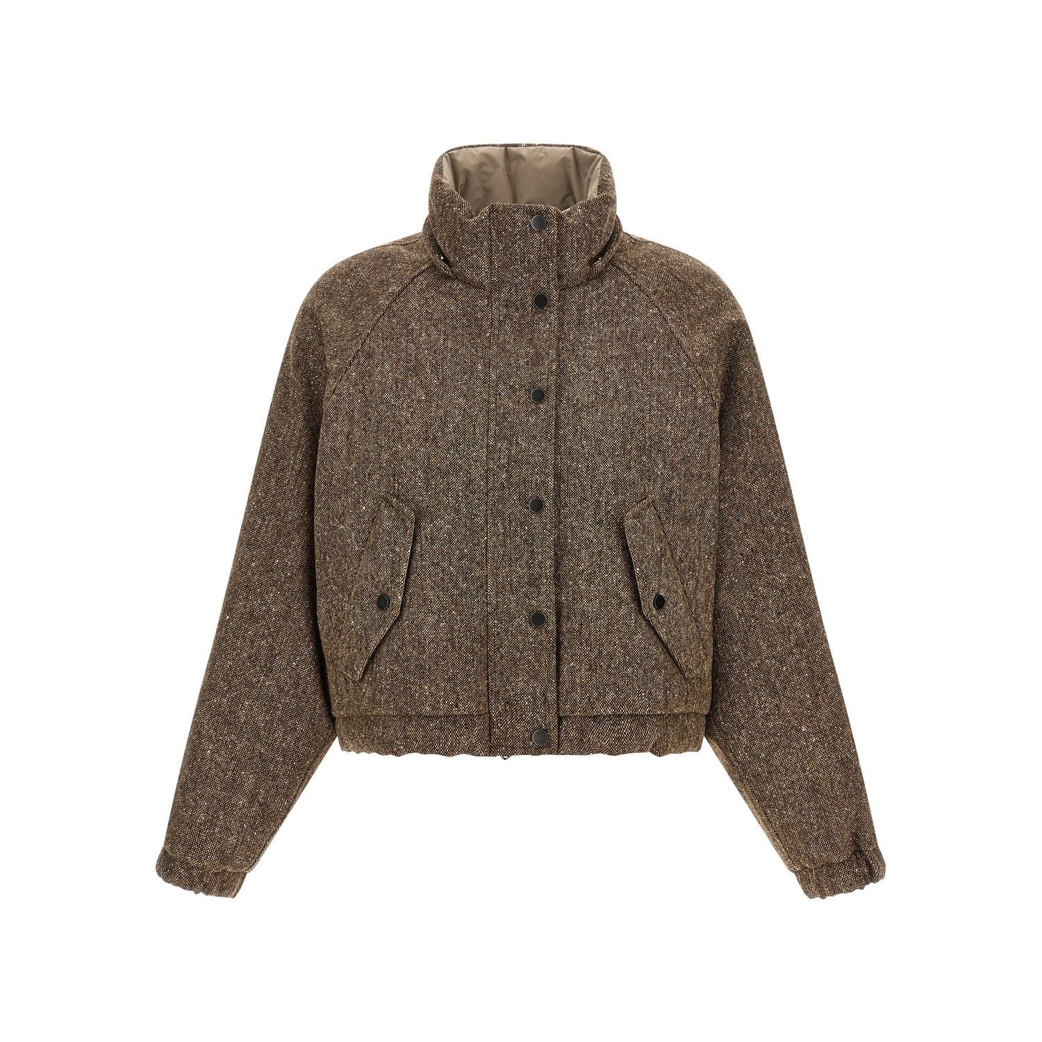 Brunello Cucinelli Brown Virgin Wool Full-Length Jacket