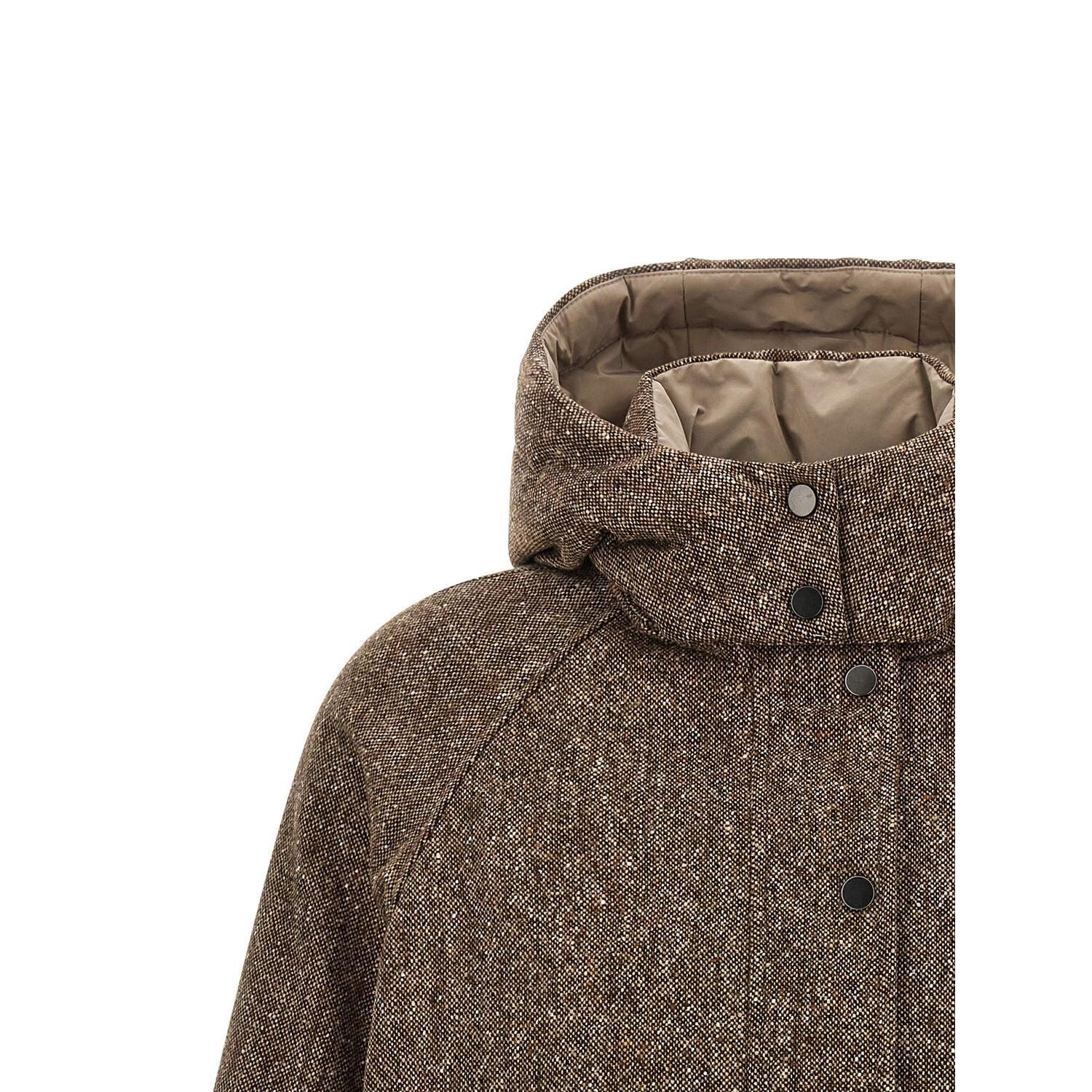 Brunello Cucinelli Brown Virgin Wool Full-Length Jacket
