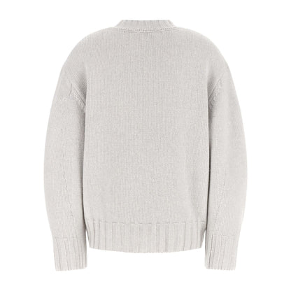 The Attico Gray Virgin Wool Cardigan