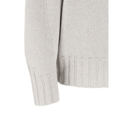 The Attico Gray Virgin Wool Cardigan