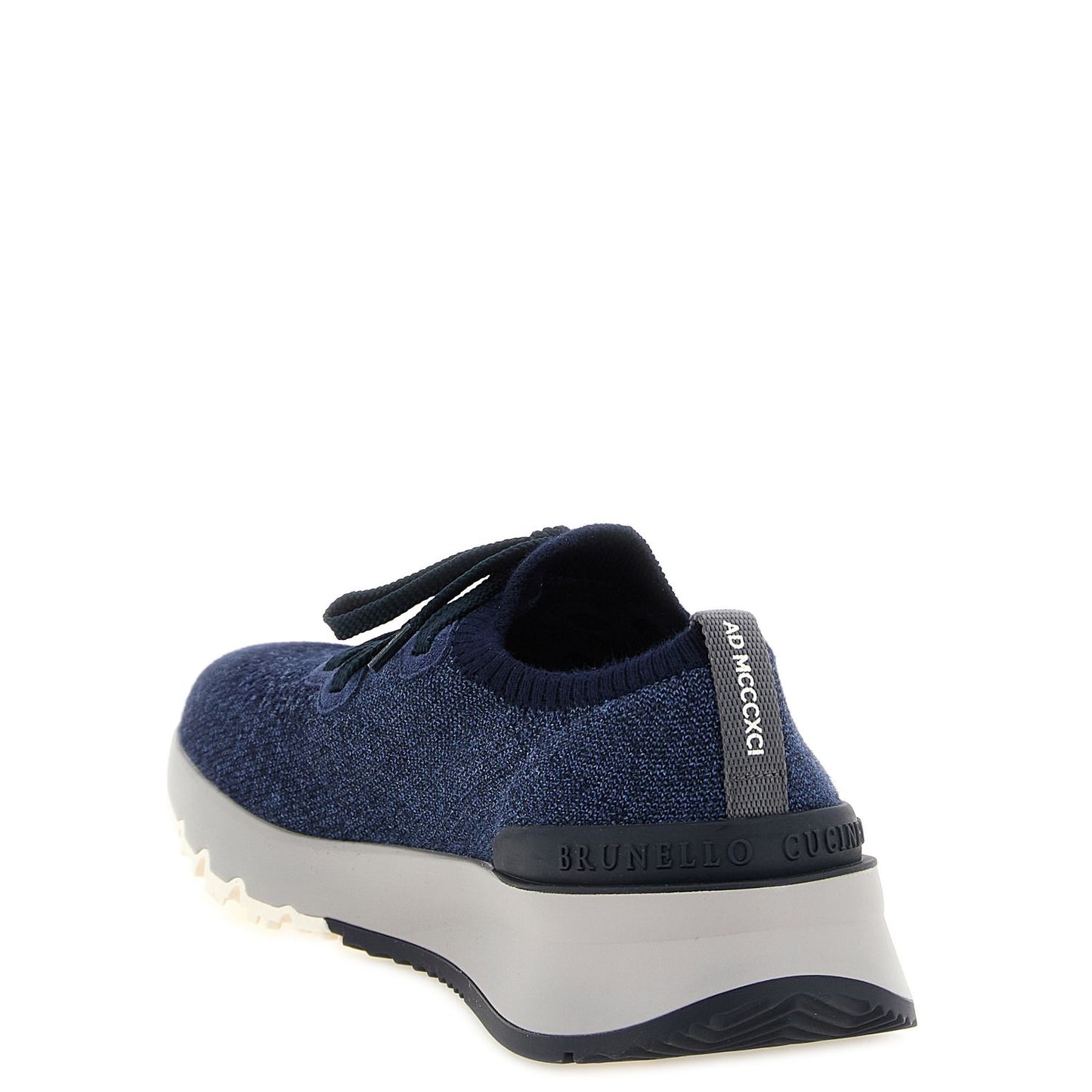 Brunello Cucinelli Blue Cotton Athletic Sneakers