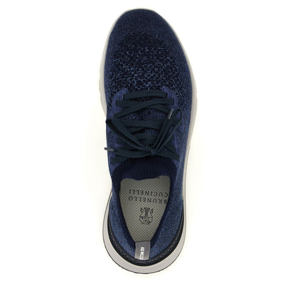 Brunello Cucinelli Blue Cotton Athletic Sneakers