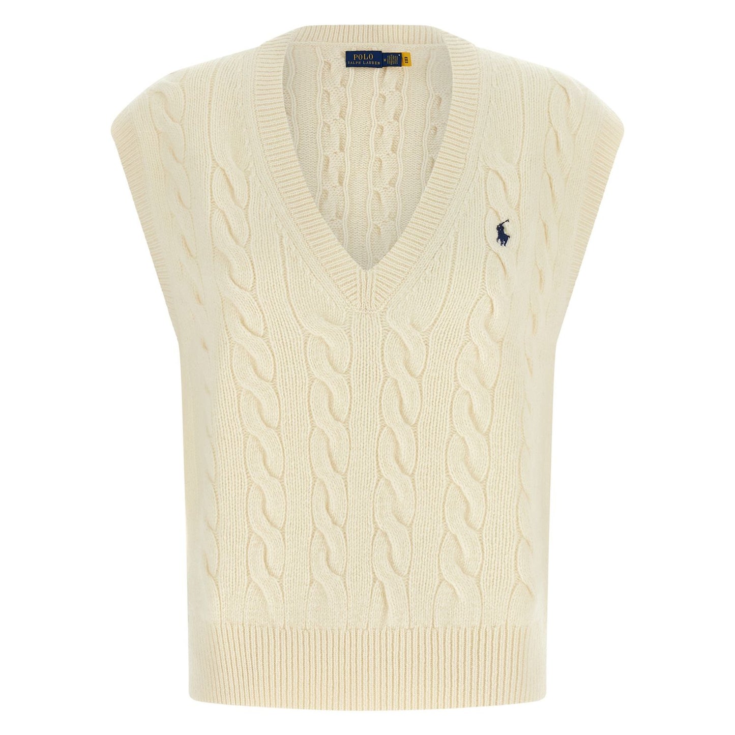 Polo Ralph Lauren White Wool Sleeveless Jacket