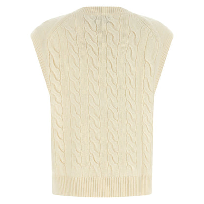 Polo Ralph Lauren White Wool Sleeveless Jacket